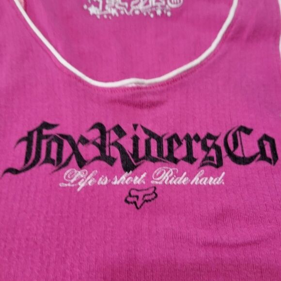 Fox Racing Top Size XS Fox Riders Co Life Is Short. Ride Hard Graphic Print Tank - Picture 4 of 7